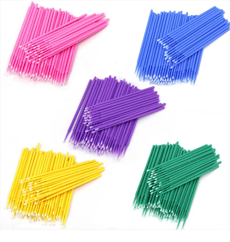 Micro Brush Applicator - 100Pcs/bag Disposable Eyelash Brush Lash Removing