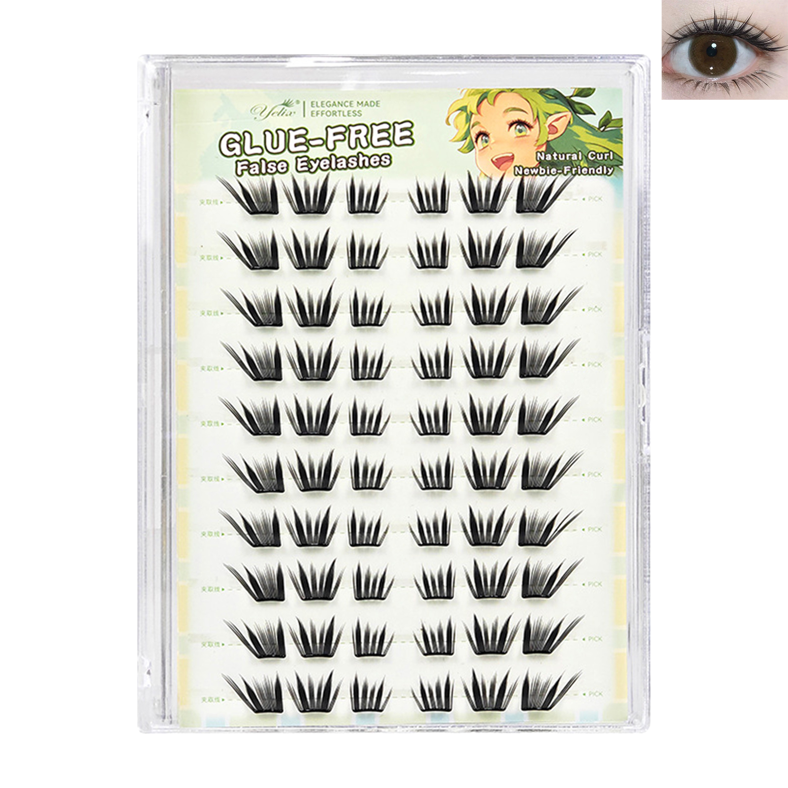Eyelash Extension No 10 - No Glue Fake Eyelashes extenstions Single