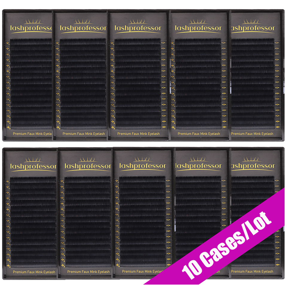 Eyelash Extension Korean Style - Lashprofessor 10 Cases/Lot Eyelash Extensions Faux