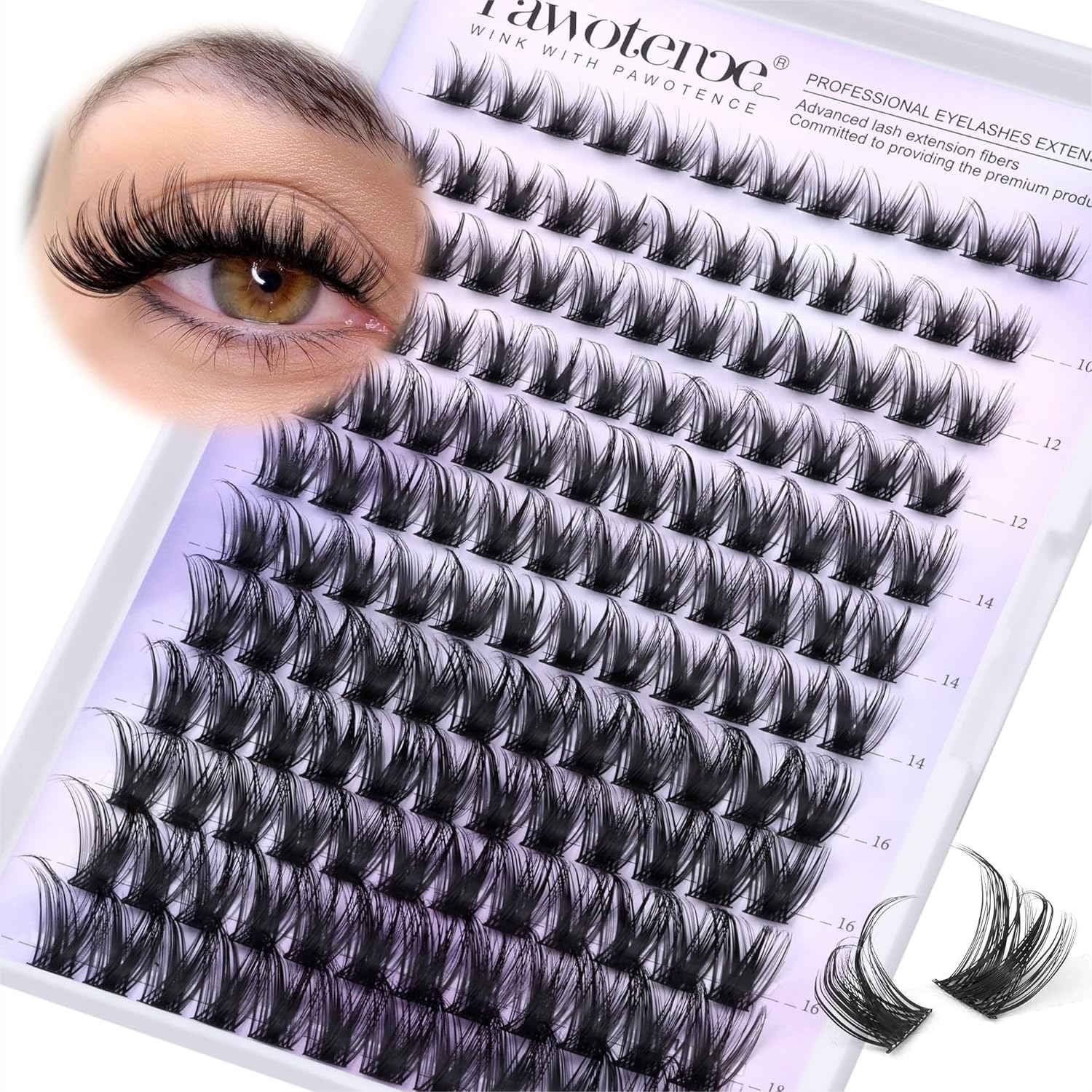 Eyelash Extension No 10 - Lash Clusters Wispy Kira Cluster Eyelash