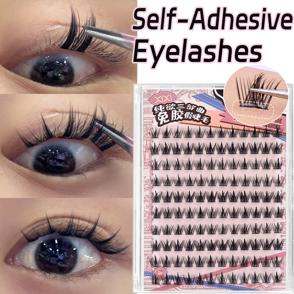Eyelash Extension No 10 - 10Rows Self Adhesive Eyelashes Natural Long