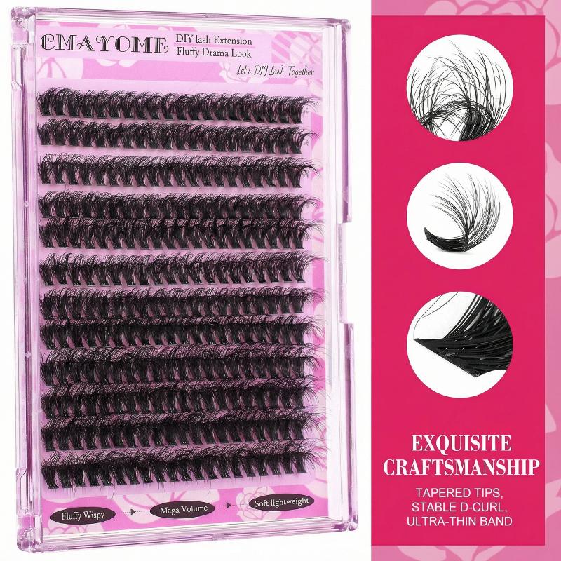 Eyelash Extensions - Wispy D Curl Cluster Lashes 14-18mm