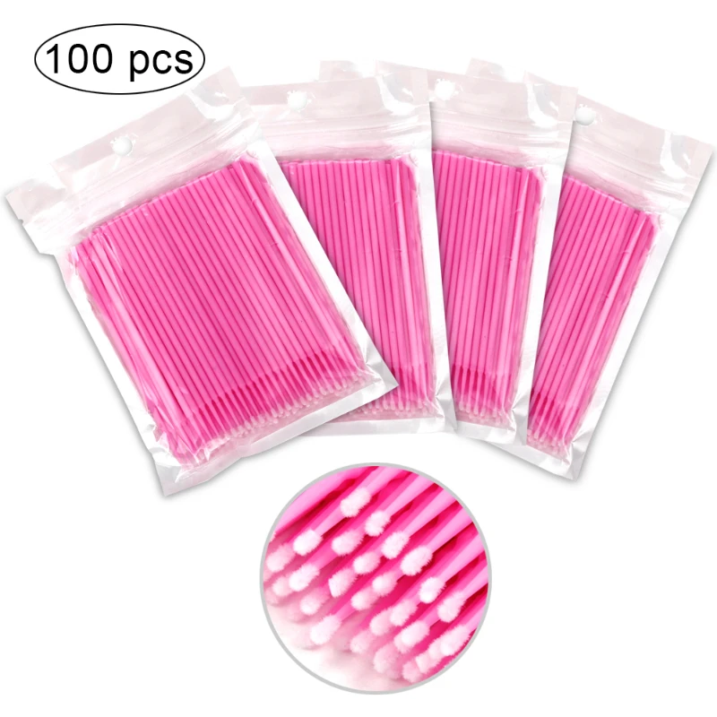 100Pcs/bag Disposable Eyelash  – обзор и цена Micro Brush Applicator