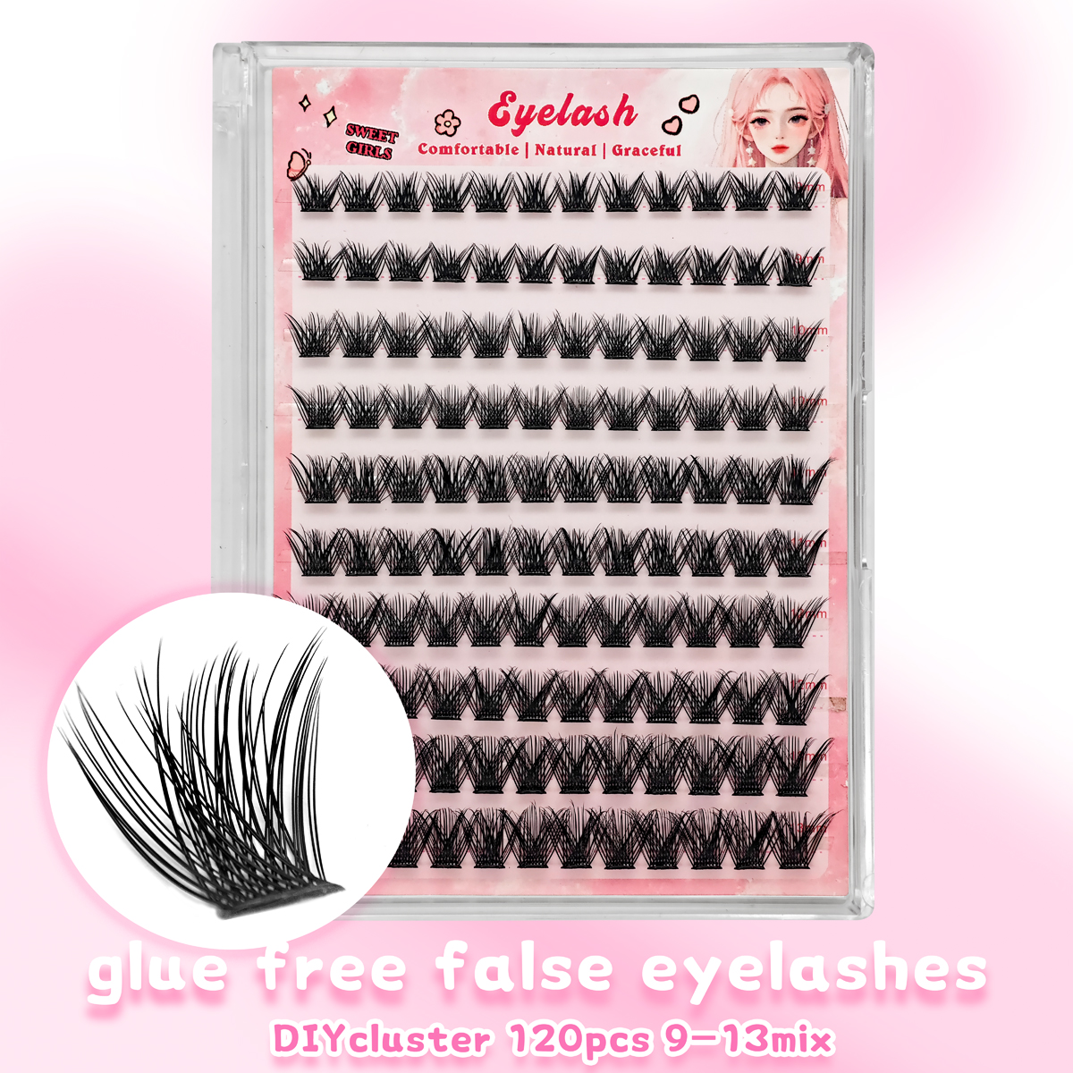 10 Rows False Eyelashes Natura – обзор и цена Eyelash Extension No 10