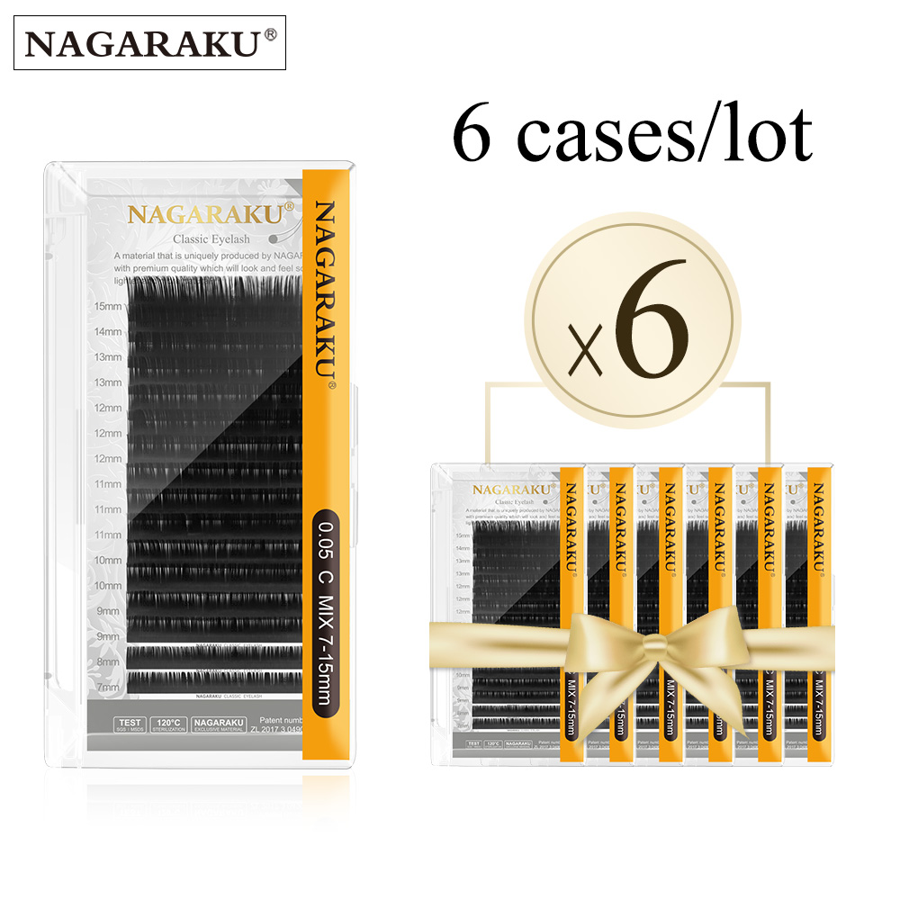 NAGARAKU 6 Cases Classic Mix E – обзор и цена Eyelash Extension Course