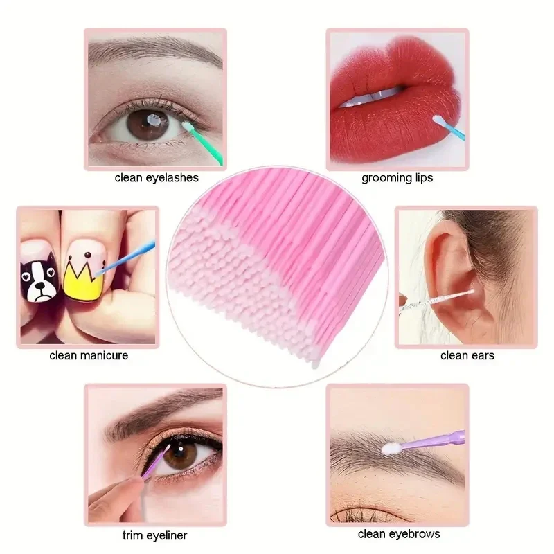 100pcs Micro Eyelash Applicato – обзор и цена Micro Brush Applicator