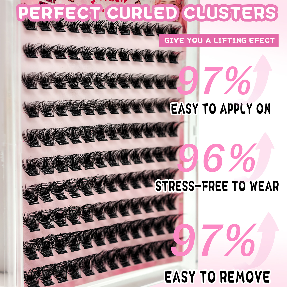 10 Rows No-Glue Fluffy Lashes  – обзор и цена Eyelash Extension No 10