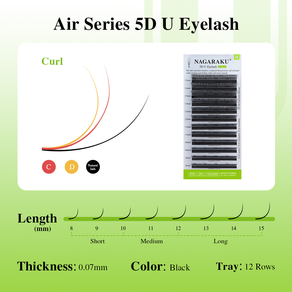 NAGARAKU U Shape 3D/4D/5D Soft – обзор и цена Eyelash Extension Course