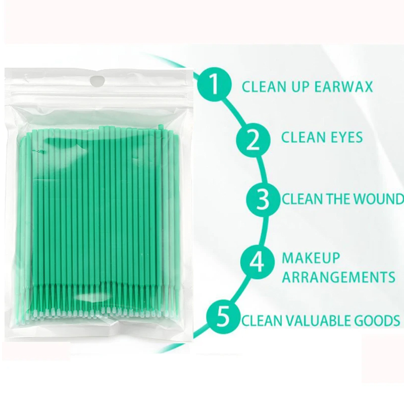 50/100PCS Disposable Micro Bru – обзор и цена Micro Brush Applicator