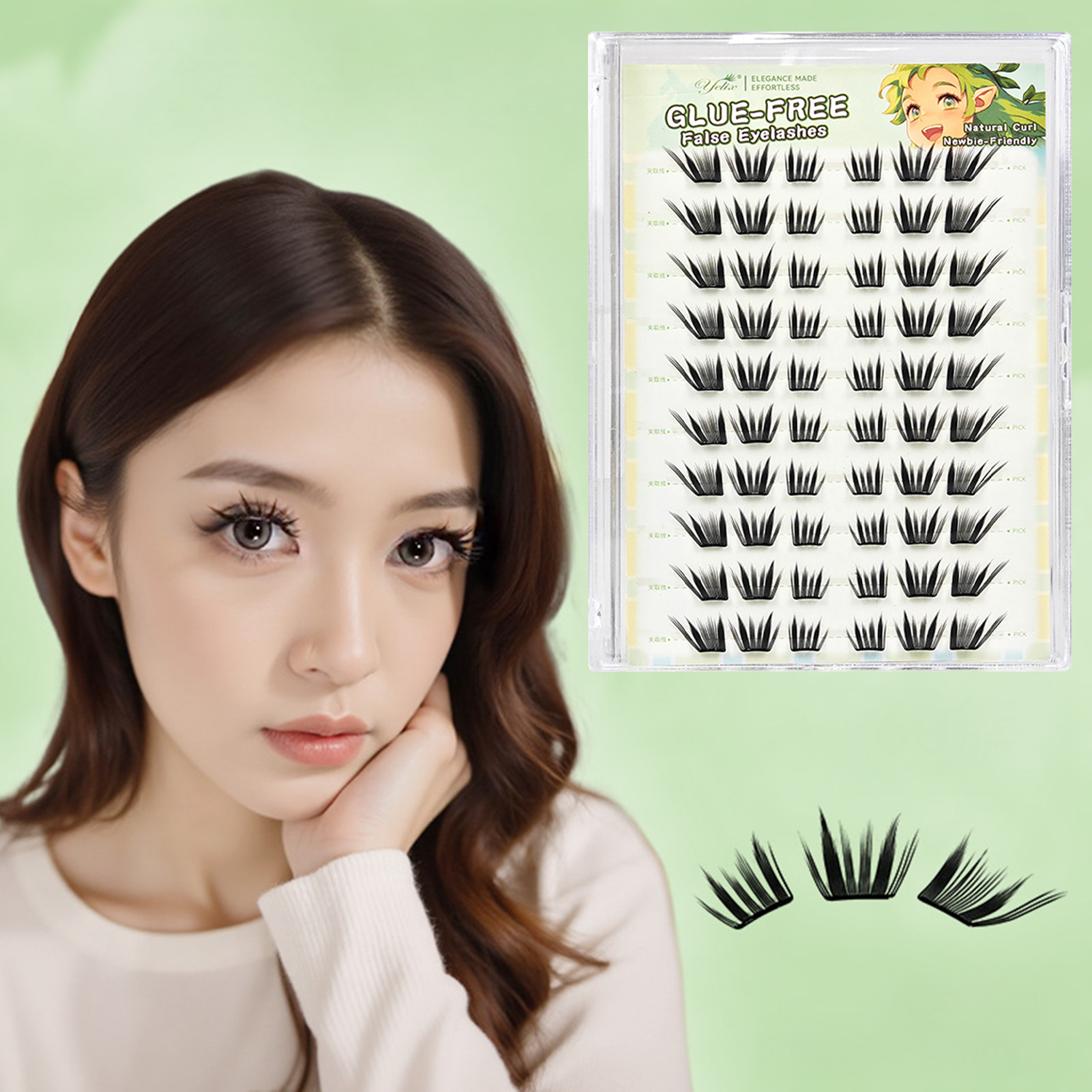 No Glue Fake Eyelashes extenst – обзор и цена Eyelash Extension No 10
