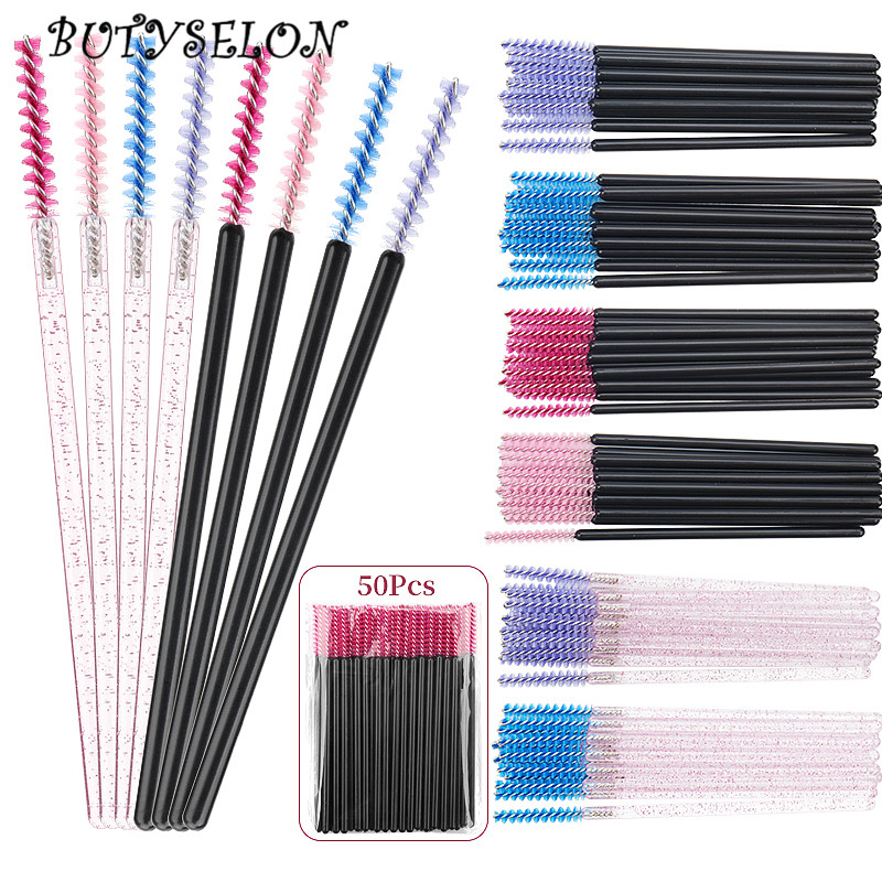 50pcs Disposable Eyelash Brush – обзор и цена Micro Brush Applicator