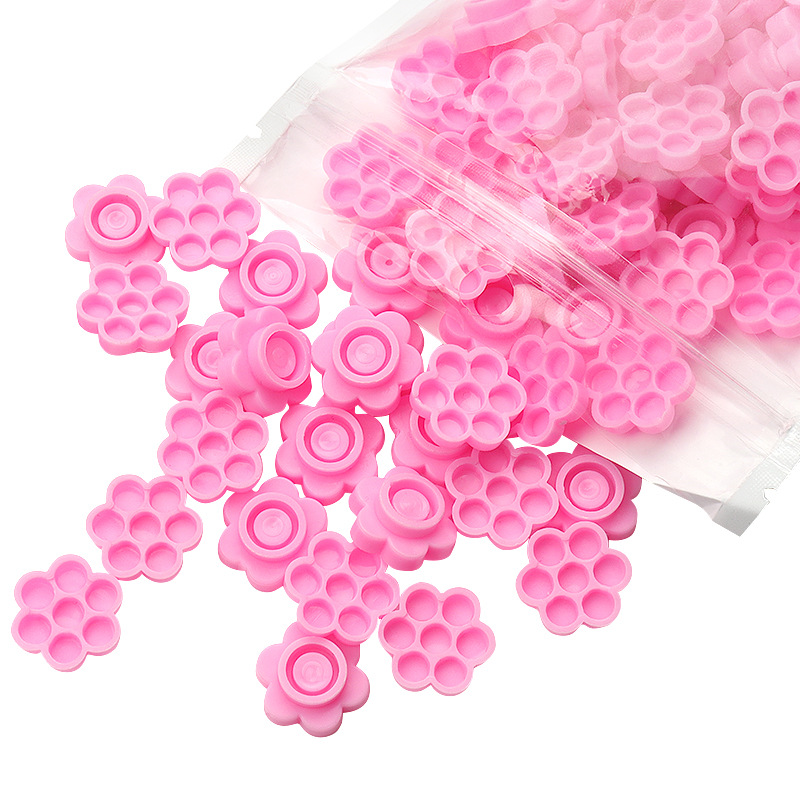 100 Pcs Pink Flower Glue Delay – обзор и цена Eyelash Extension Maps