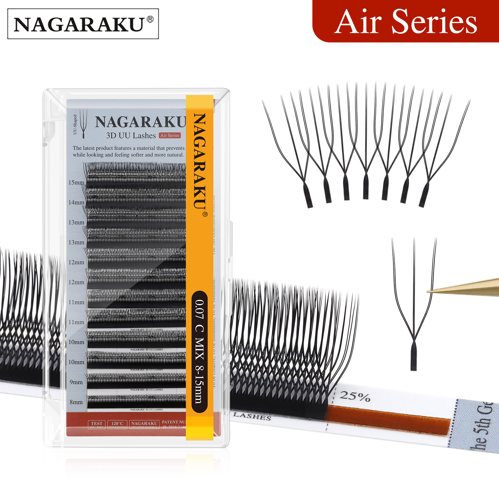NAGARAKU Double U Shape 3D UU  – обзор и цена Eyelash Extension Course