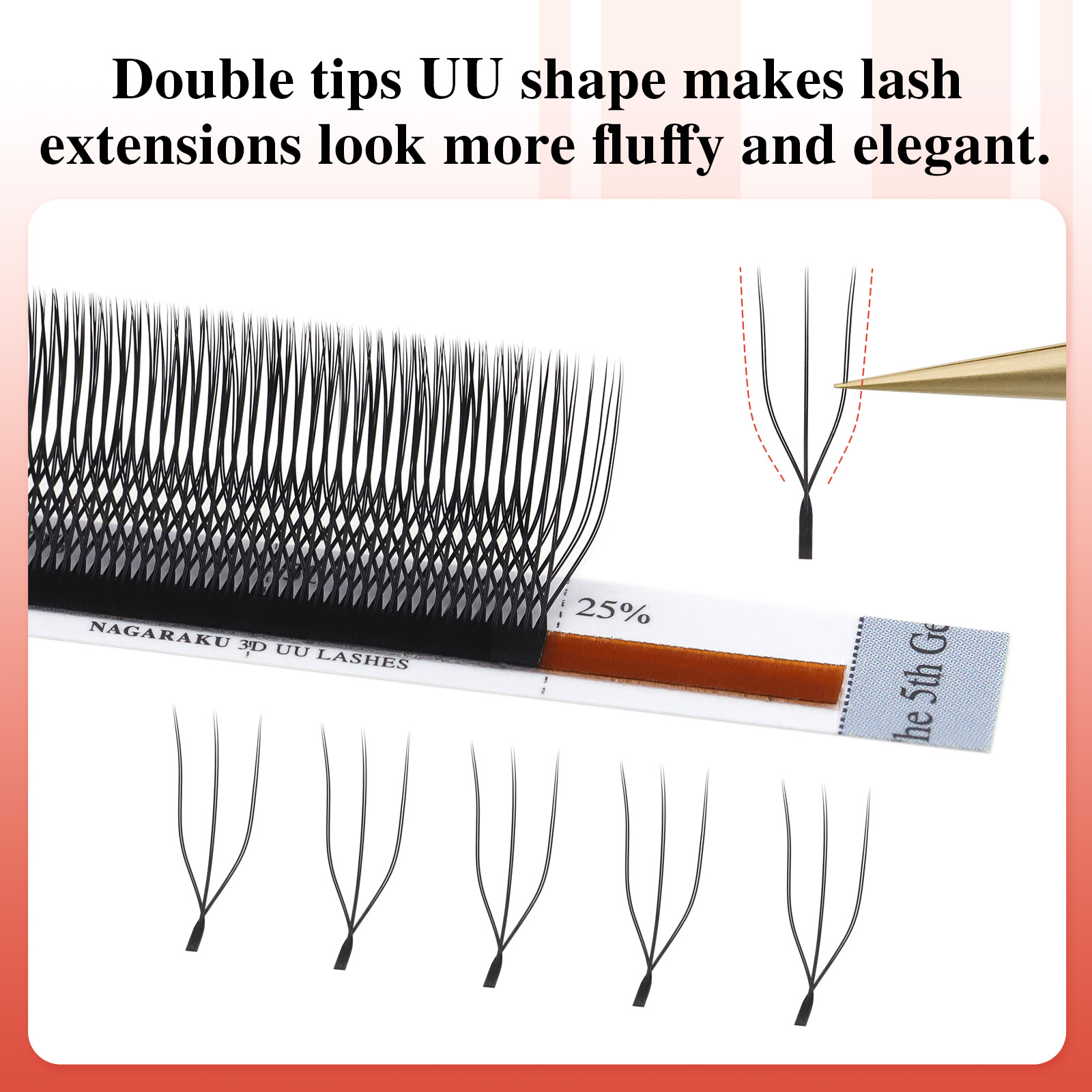 NAGARAKU Double U Shape 3D UU  – обзор и цена Eyelash Extension Course