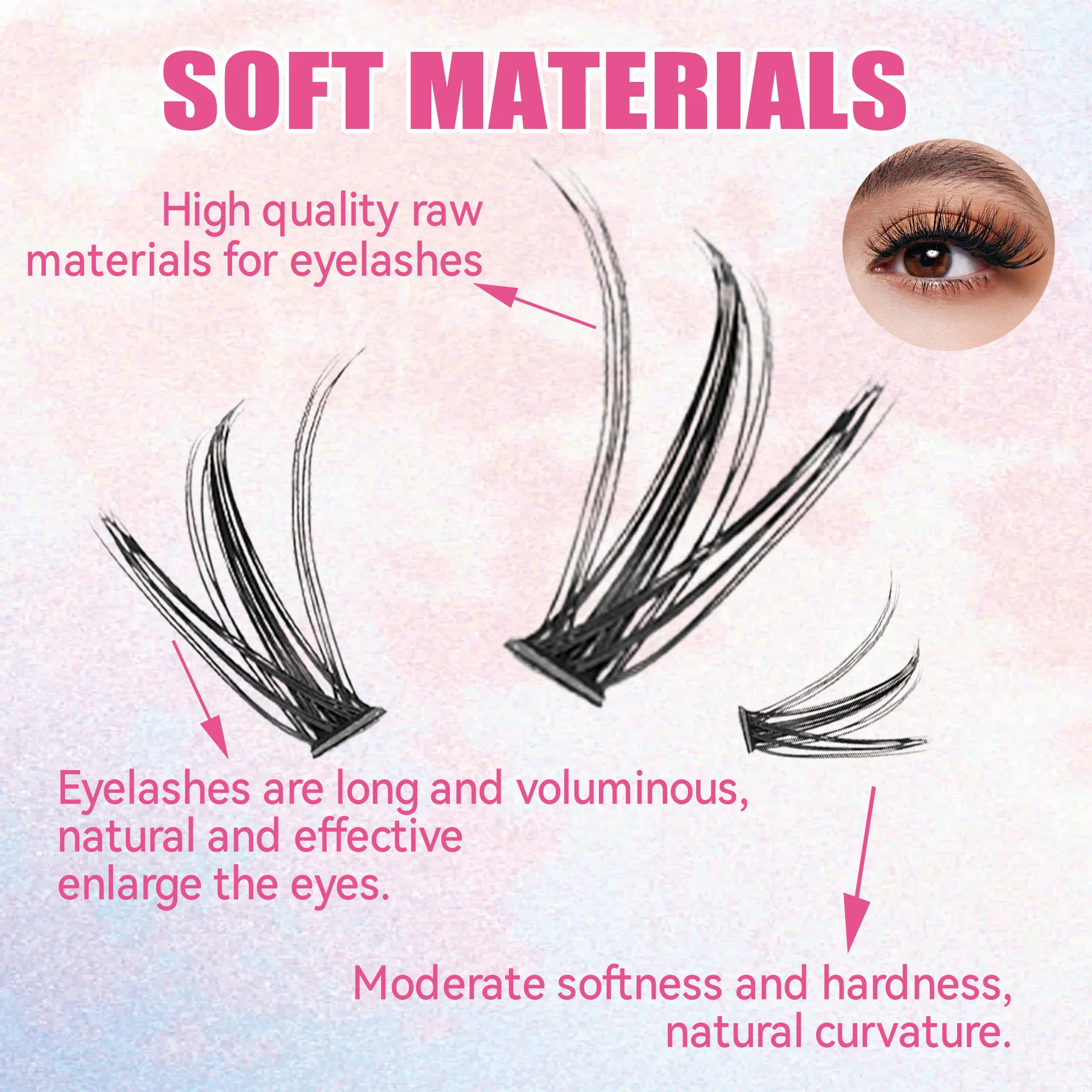 Eyelashes 200 PCS Clusters Las – обзор и цена Eyelash Extension Course