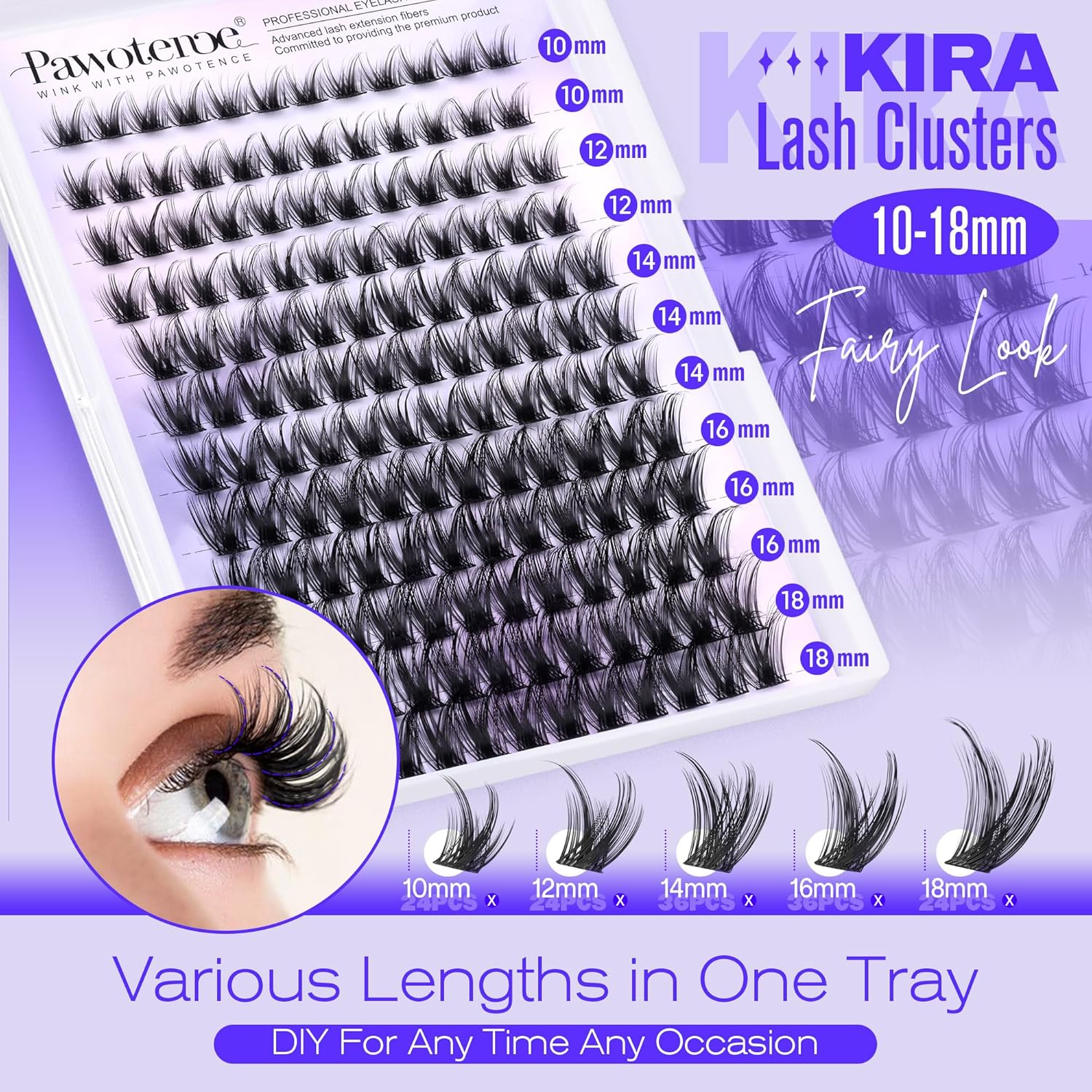 Lash Clusters Wispy Kira Clust – обзор и цена Eyelash Extension No 10