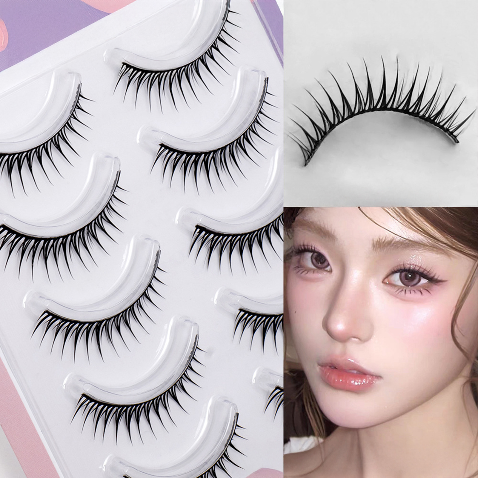 5 Pairs Korean Style False Eye – обзор и цена Eyelash Extension Korean Style