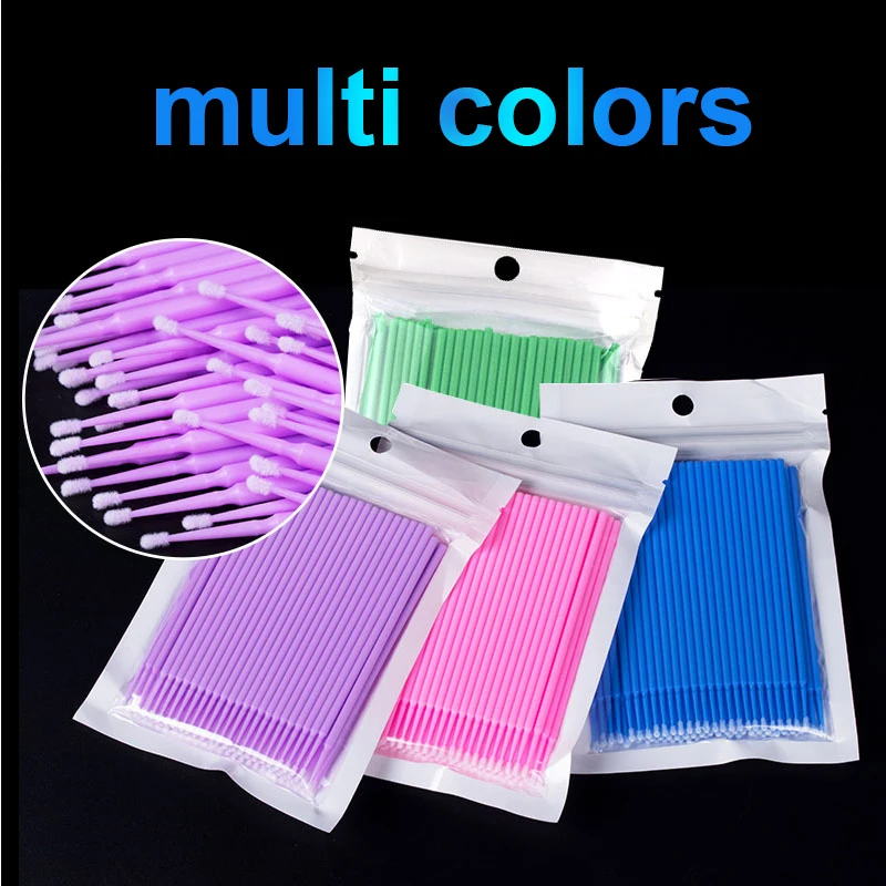 100Pcs Eyelash Cleaning Brush  – обзор и цена Micro Brush Applicator