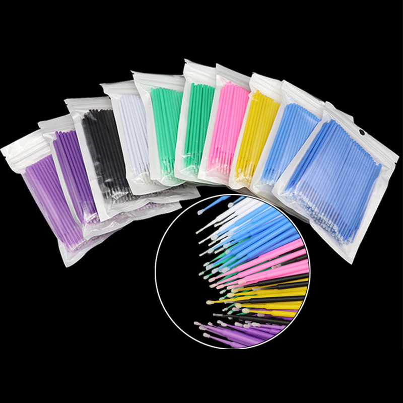 100Pcs Eyelash Cleaning Brush  – обзор и цена Micro Brush Applicator